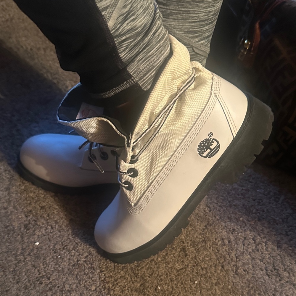 Timberland Kids Off-White Boots